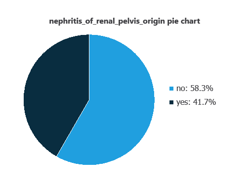 Target variable distribution for renal pelvis nephritis prediction using machine learning